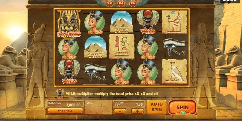 Mô tả không gian chung của bàn game slots Bí Ẩn Cổ Mộ